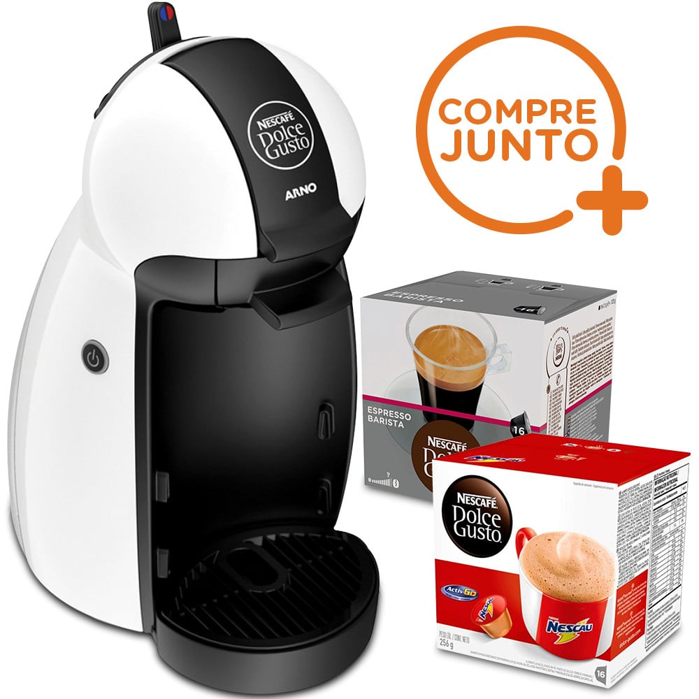 Café Fácil - Cafeteira Expresso Dolce Gusto Piccolo Branca 220v + 32