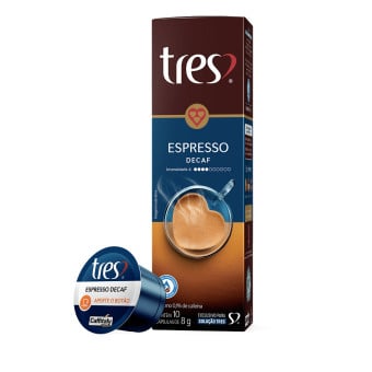Cápsulas de Café Espresso Decaf 3 Corações - 10 un