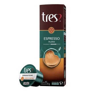 Cápsulas de Café Espresso Pleno 3 Corações - 10 un