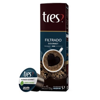 Cápsulas de Café Filtrado Gourmet 3 Corações - 10 un