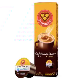 Cápsulas de Cappuccino Classic 3 Corações - 10 un