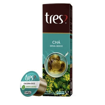 Cápsulas de Chá de Erva Doce 3 Corações - 10 un