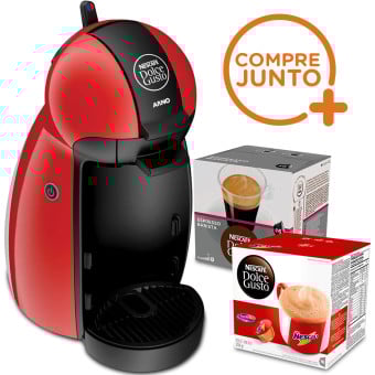 Cafeteira Expresso Dolce Gusto Piccolo Vermelha 110v + 32 Cápsulas
