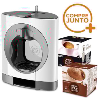 Cafeteira Expresso Dolce Gusto Oblo Branca 110v + 32 Cápsulas