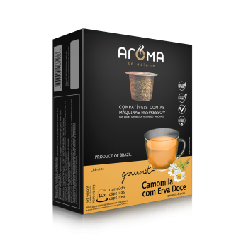 Cápsulas de Chá Compatíveis com Nespresso Camomila com Erva-Doce Aroma - 10 un.
