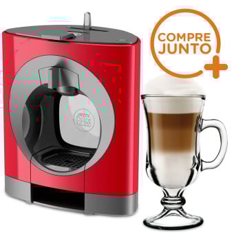 Cafeteira Expresso Dolce Gusto Oblo Vermelha 220v + 1 Taça Nevada Irish Coffee 130ml