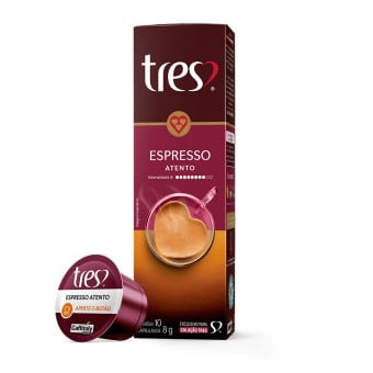 Cápsulas de Café Espresso Atento 3 Corações - 10 un