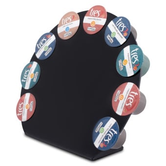 Porta Cápsula Acrílico Três Preto - 9un.