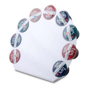 Porta Cápsula Acrílico Três Branco - 9un.