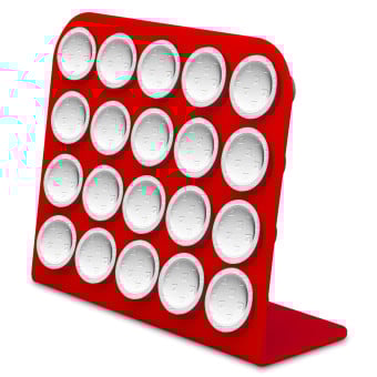 Porta Cápsula Acrílico Nespresso Vermelho - 20 un.