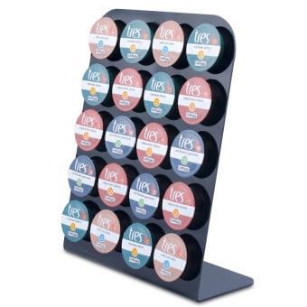 Porta Cápsula Acrílico Três Corações Preto - 20 un.