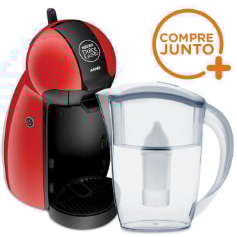 Cafeteira Expresso Dolce Gusto Piccolo Vermelha 110v + Filtro Jarra Acqua Star Pentair- 1,75 lts