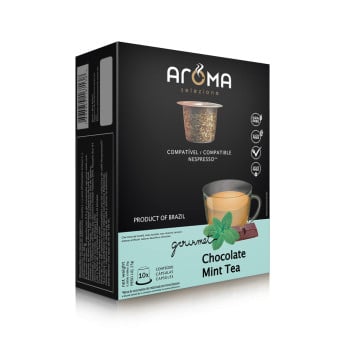 Cápsulas de Chá Menta com Chocolate Aroma - Compatíveis com Nespresso® - 10 un.