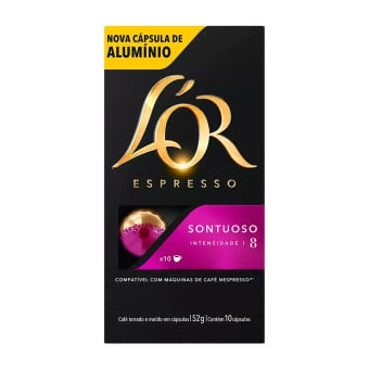Cápsulas de Café L'or Sontuoso - Compatíveis com Nespresso® - 10 un.
