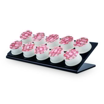 Porta Cápsula Acrílico Delta Q Preto - 10 un