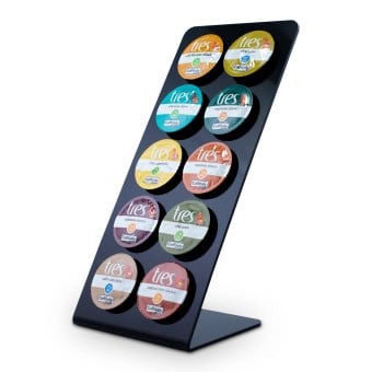 Porta Cápsula Acrílico Três Preto - 10un.