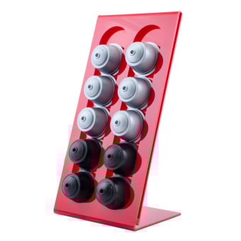 Porta Cápsula Acrílico Dolce Gusto Vert Vermelho - 10 un