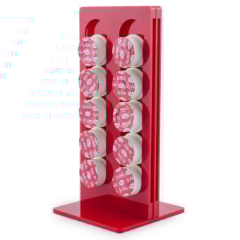 Porta Cápsula Acrílico Delta Q Torre Vermelho - 20 un