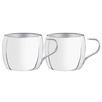 Conjunto de Xícaras para Café Alça Aço Inox Tramontina - 2 un