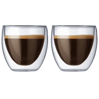 Copo Parede Dupla Bodum Pavina 80ml - 2 unidades