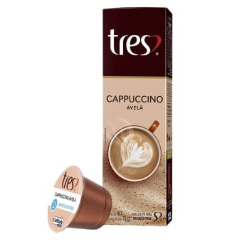 Cápsulas de Cappuccino Avelã 3 Corações - 10 un