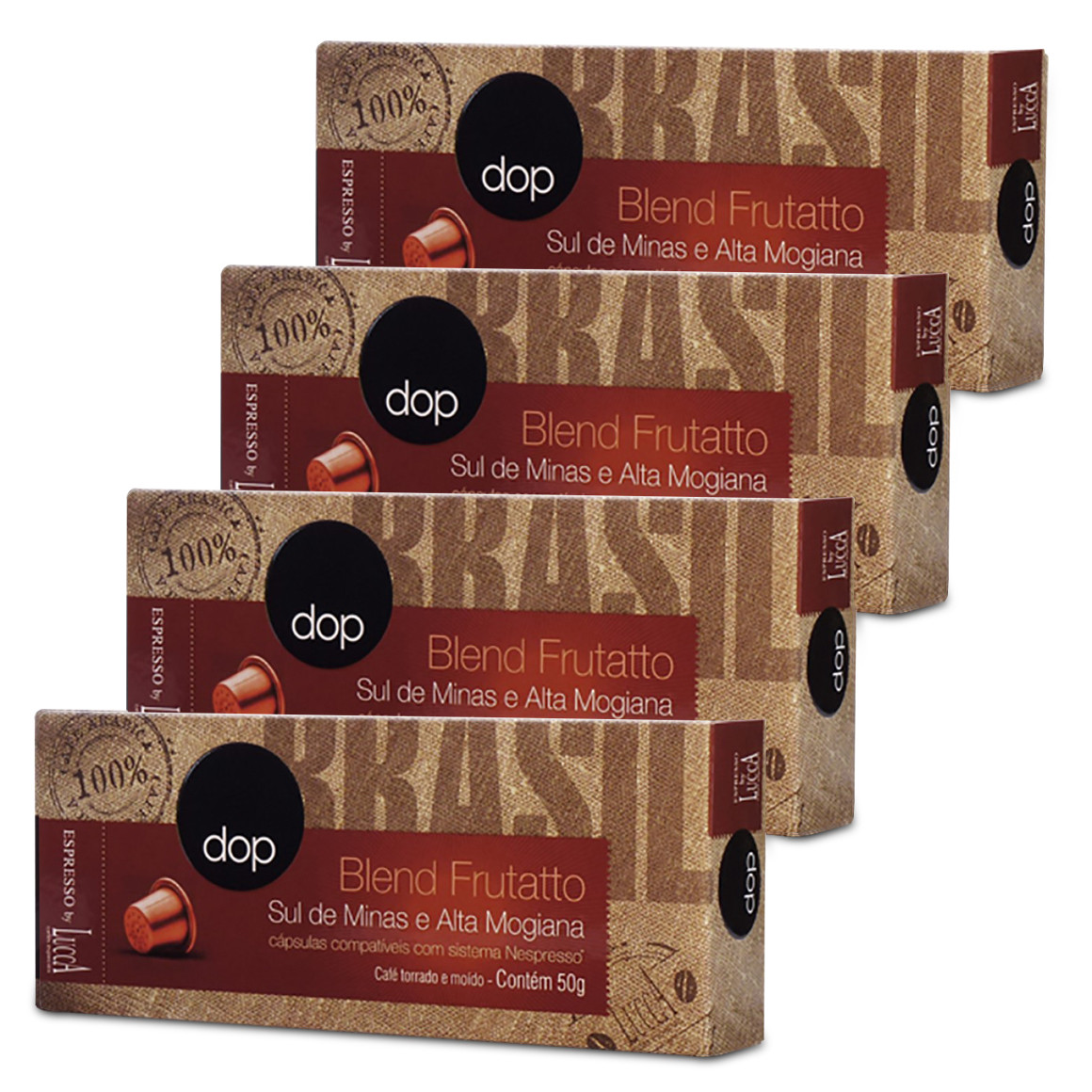 Kit Cápsulas de Café Compatíveis com Nespresso Dop Blend Frutatto 40 un