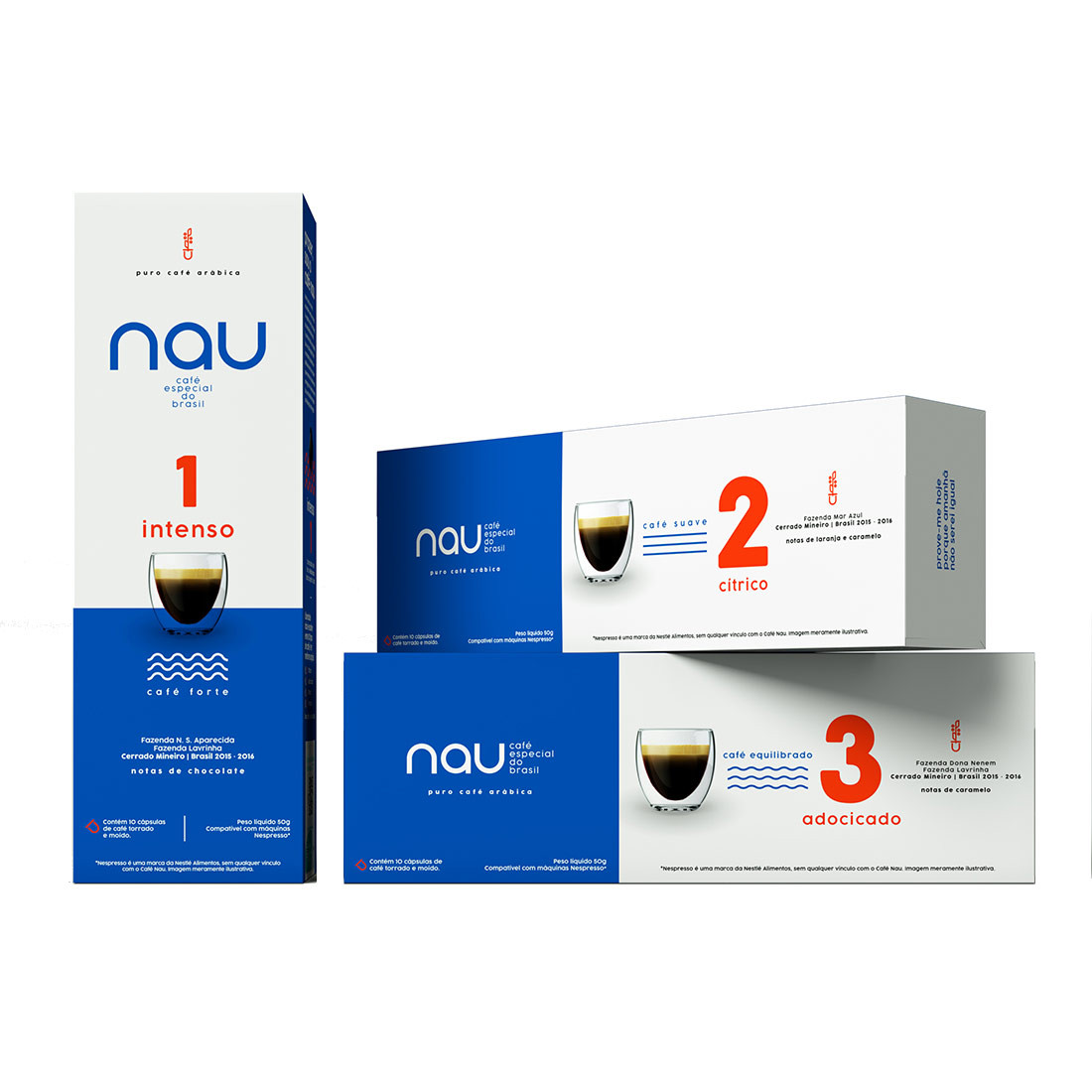 Kit Cápsulas de Café Compatíveis com Nespresso Café Nau