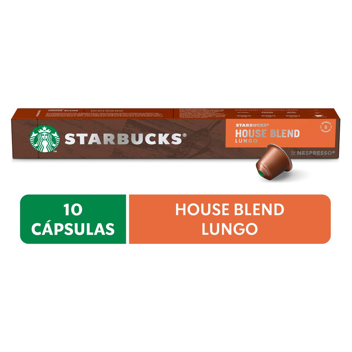 Cápsulas de Café Nespresso® Starbucks House Blend Lungo - 10 un.