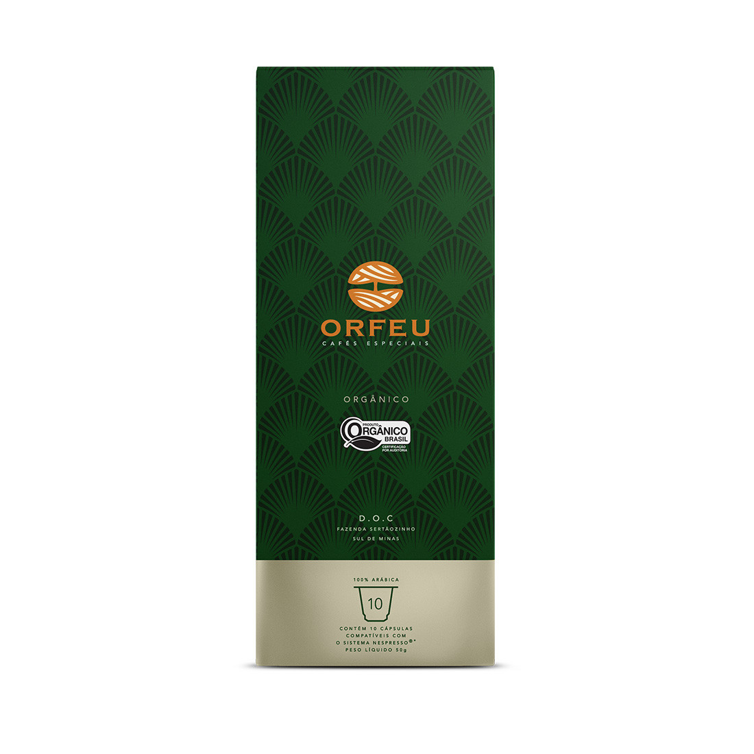 Cápsulas de Café Compatíveis com Nespresso Orfeu Blend Oganico - 10 cápsulas
