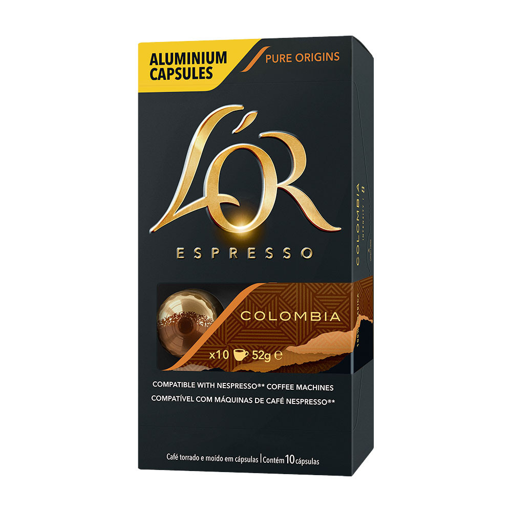 Cápsulas de Café L'or Colombia - Compatíveis com Nespresso® - 10 un.