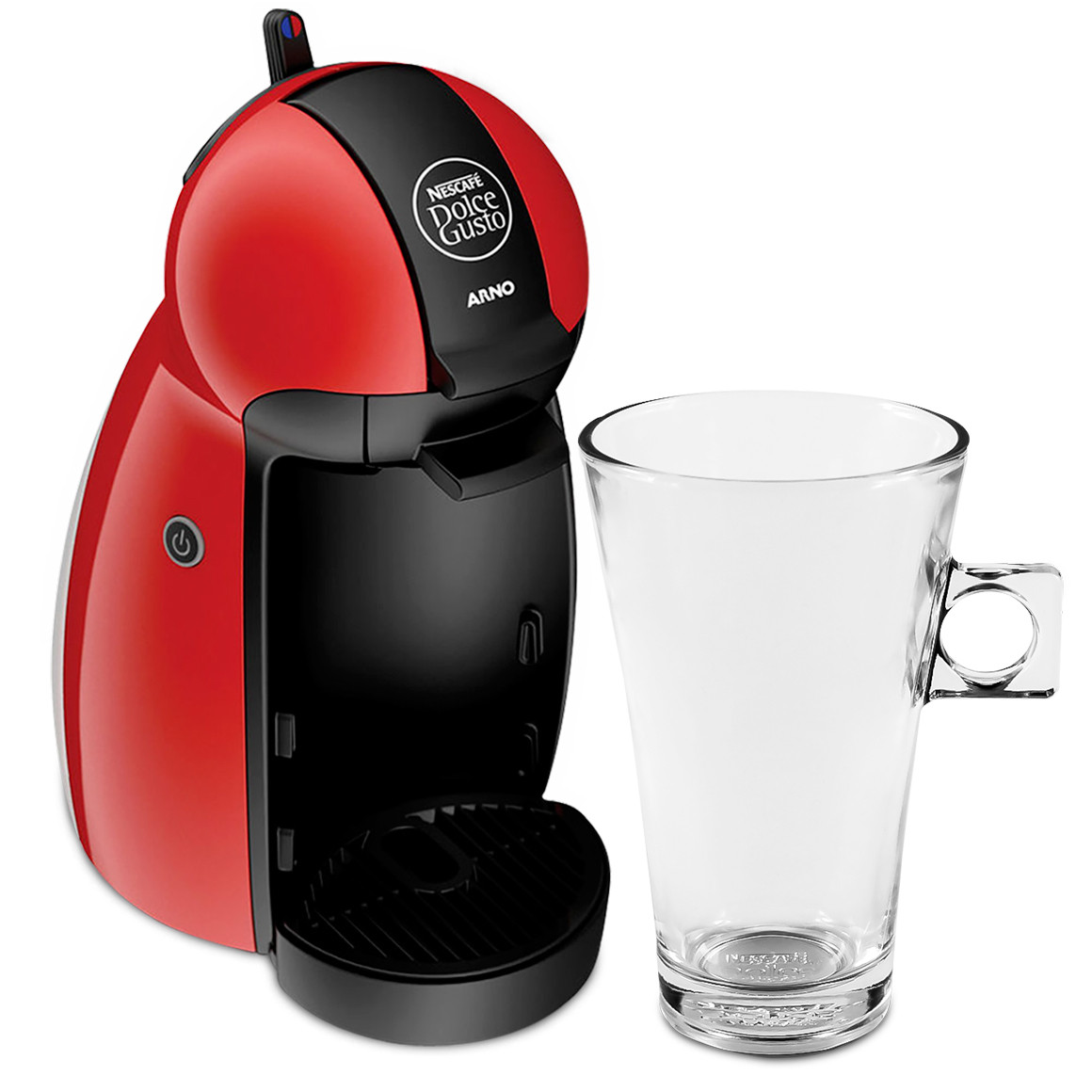 Café Fácil Cafeteira Expresso Dolce Gusto Piccolo Vermelha 110v + 1