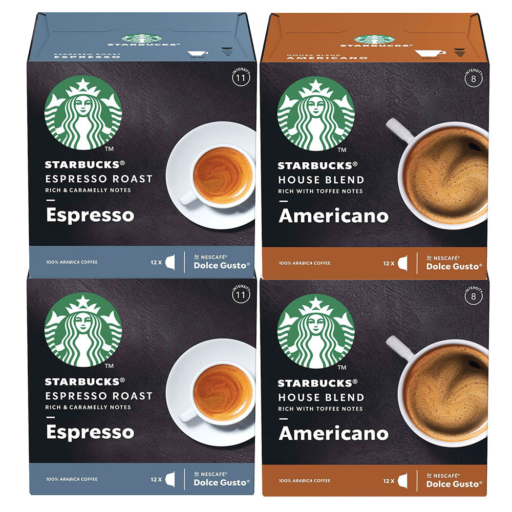 Kit 48 Cápsulas Nescafé Dolce Gusto Starbucks Espresso e Americano - Nestlé