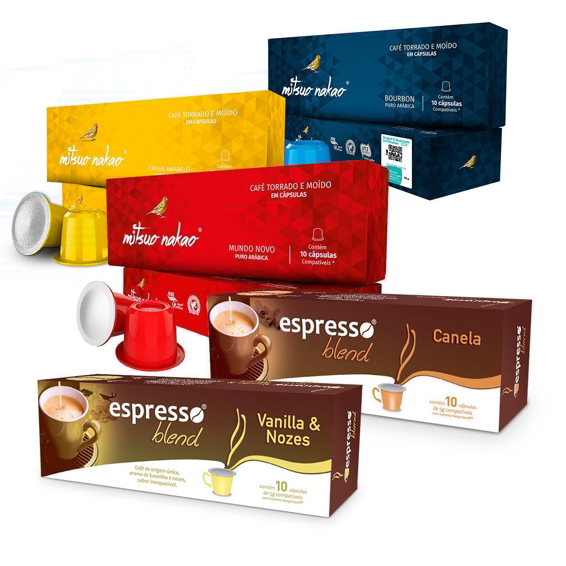 Café Fácil Kit Cápsulas de Café Compatíveis com Nespresso Especiais