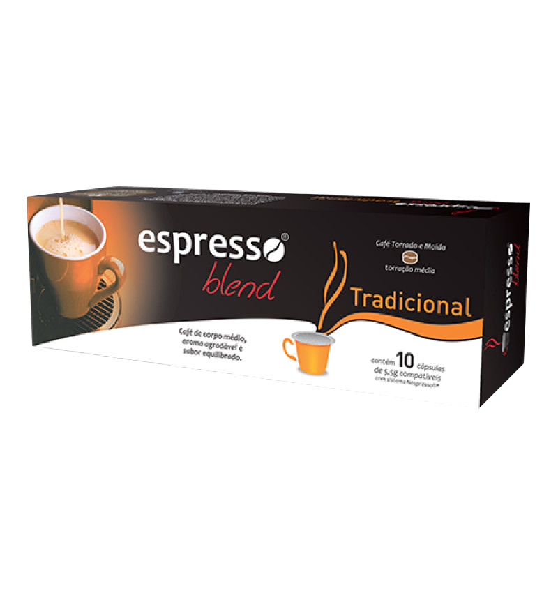 Cápsulas de Café Compatíveis com Nespresso Espresso Blend Tradicional
