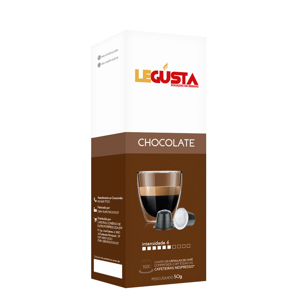Cápsulas de Café Legusta Aroma Chocolate - Compatíveis com Nespresso® - 10 un.
