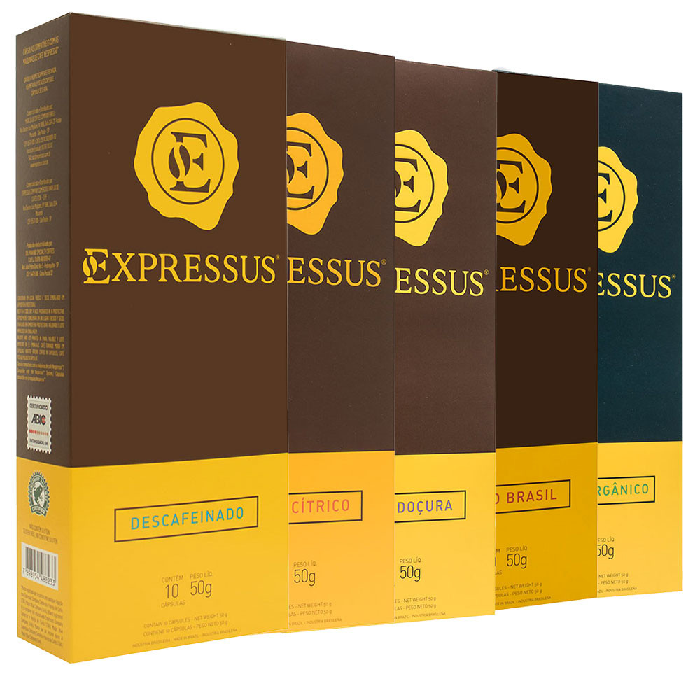 Cápsulas de Café Compatíveis com Nespresso Expressus Variados - 50 Cápsulas