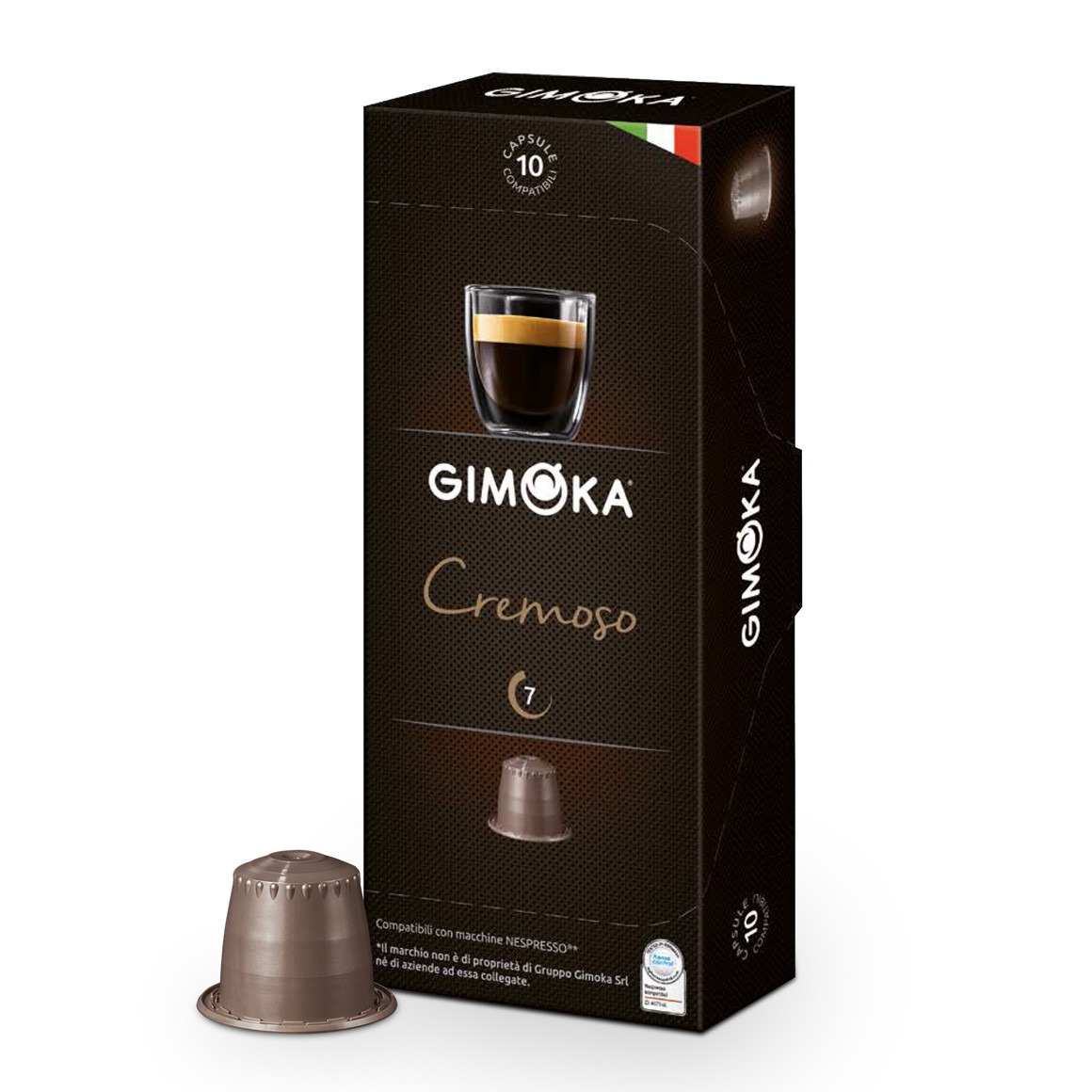 Cápsulas de Café Espresso Gimoka Cremoso - Compatíveis com Nespresso® - 10 un.