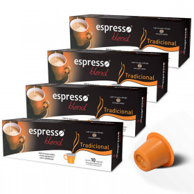 Kit Cápsulas de Café Espresso Blend Tradicional - Compatíveis com Nespresso® - 40 un.