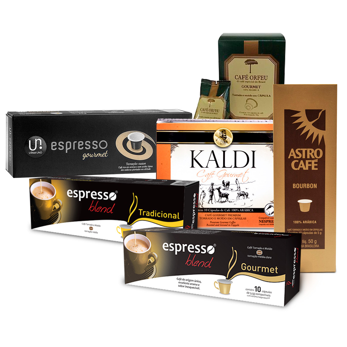 Kit Cápsulas de Café Compatíveis com Nespresso - Gourmet