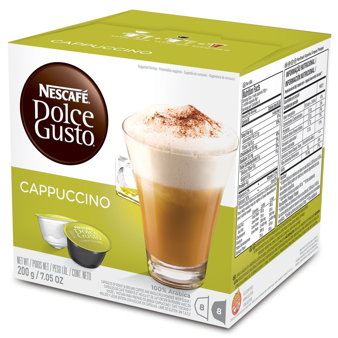 Café Fácil Cápsula Nescafé Dolce Gusto Cappuccino 16 Cápsulas Nestlé