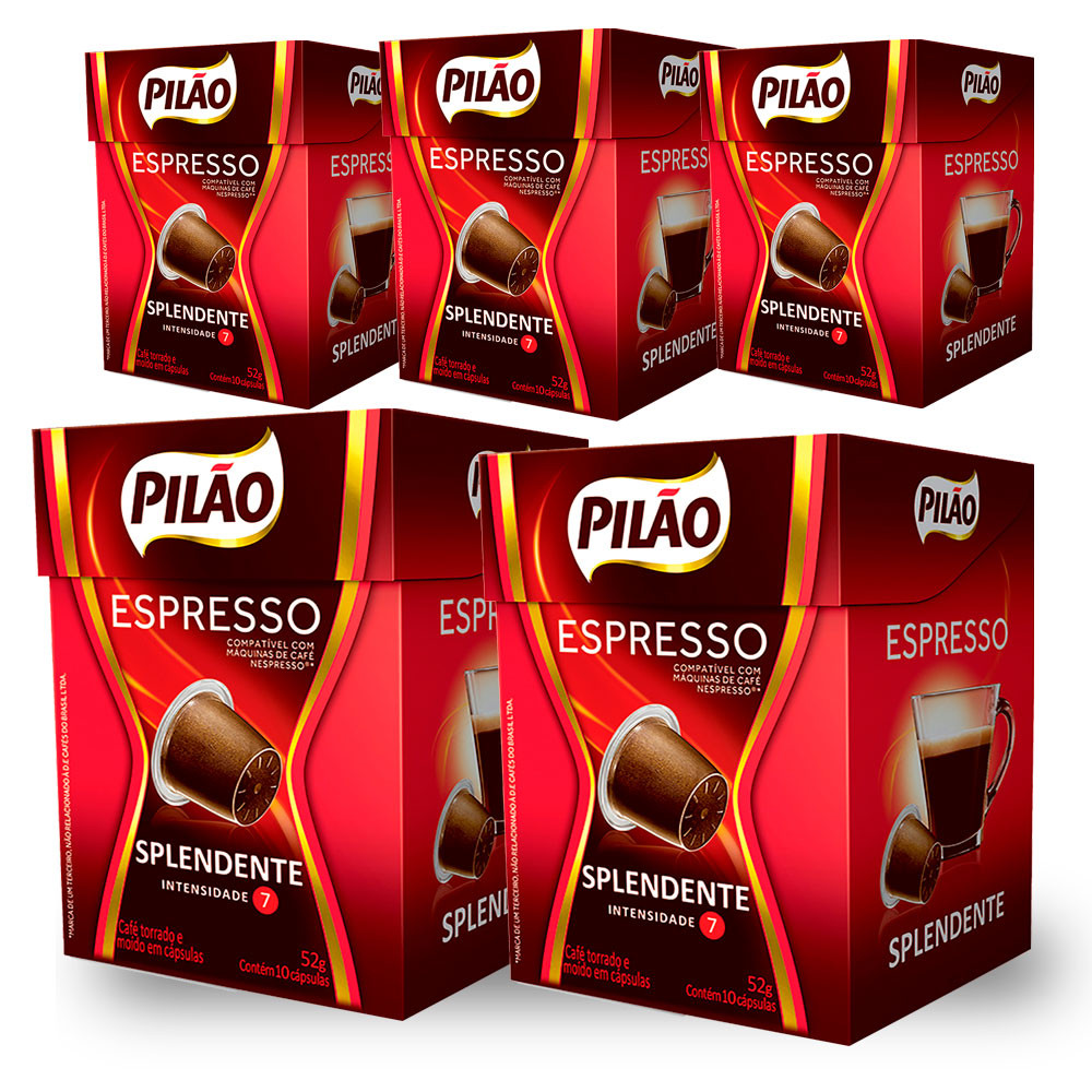 Pano - Cápsulas de Café Pilão Espresso Splendente - Compatíveis com Nespresso® - 50 un.