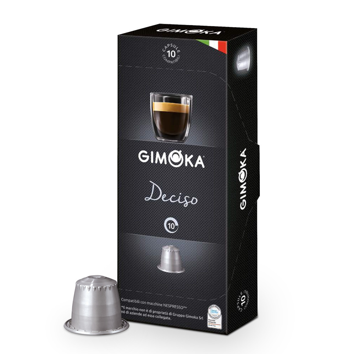 Cápsulas de Café Espresso Gimoka Deciso - Compatíveis com Nespresso® - 10 un.
