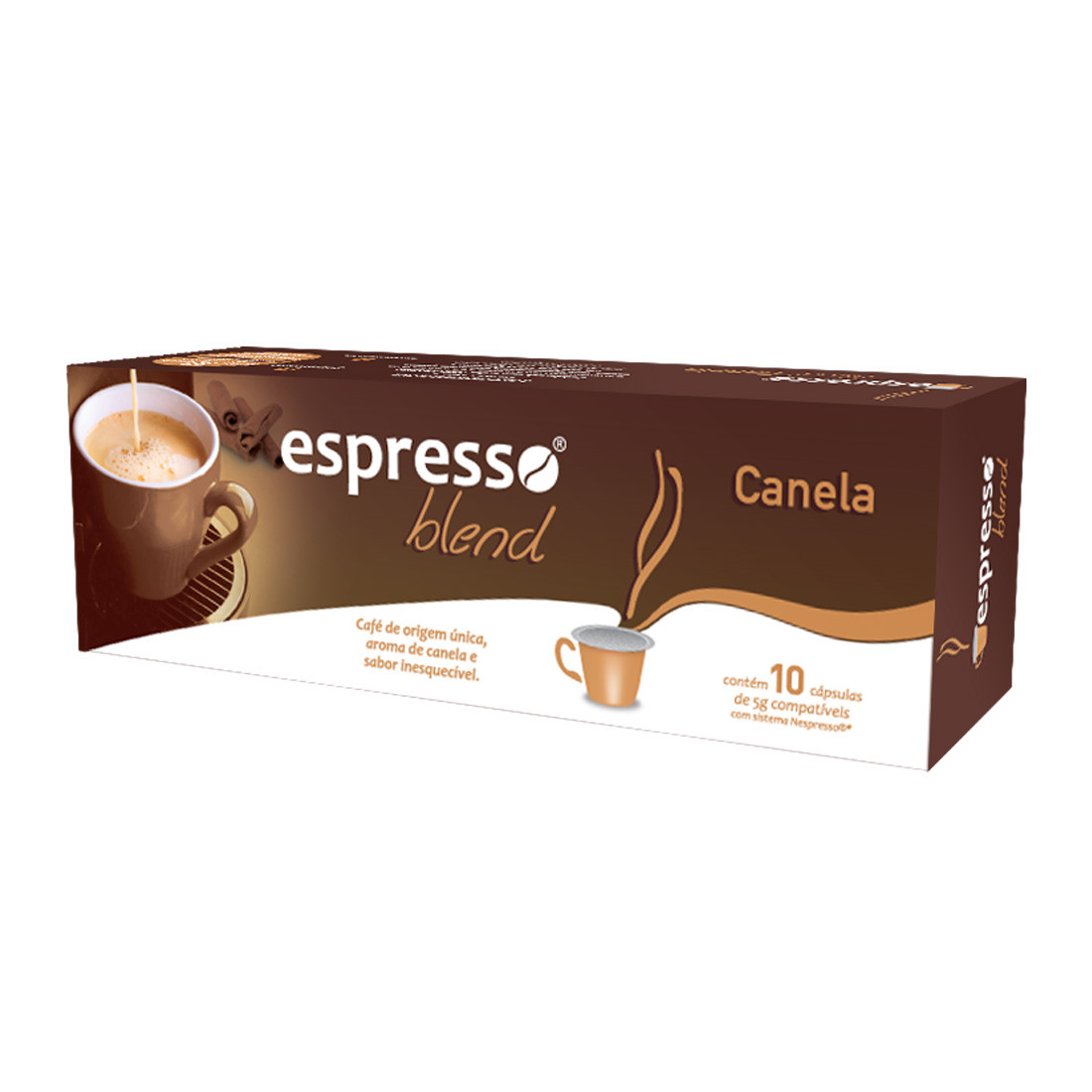 Cápsulas de Café Compatíveis com Nespresso Espresso Blend Canela