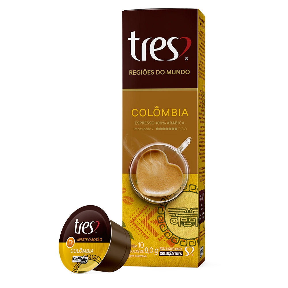 Cápsulas de Café Espresso Colômbia 3 Corações - 10 un