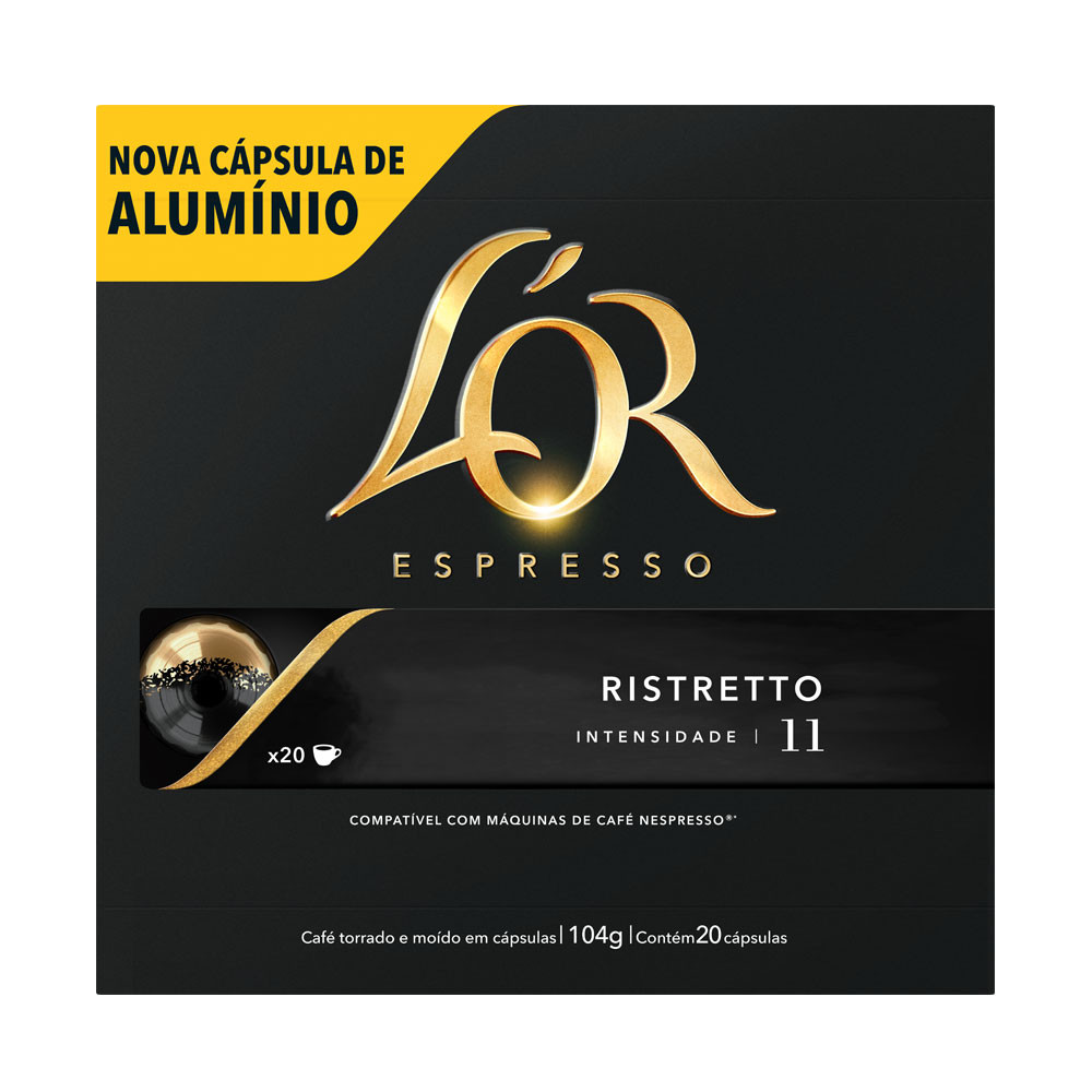 Cápsulas de Café L'or Ristretto - Compatíveis com Nespresso® - 20 un.