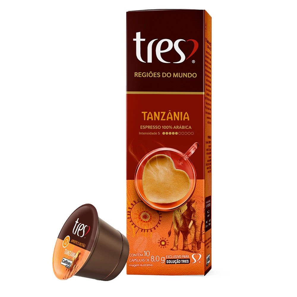Cápsulas de Café Espresso Tanzânia 3 Corações - 10 un