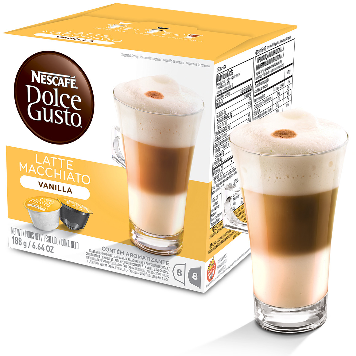 Cápsula Nescafé Dolce Gusto Latte Macchiato Vanilla 16 Cápsulas - Nestlé