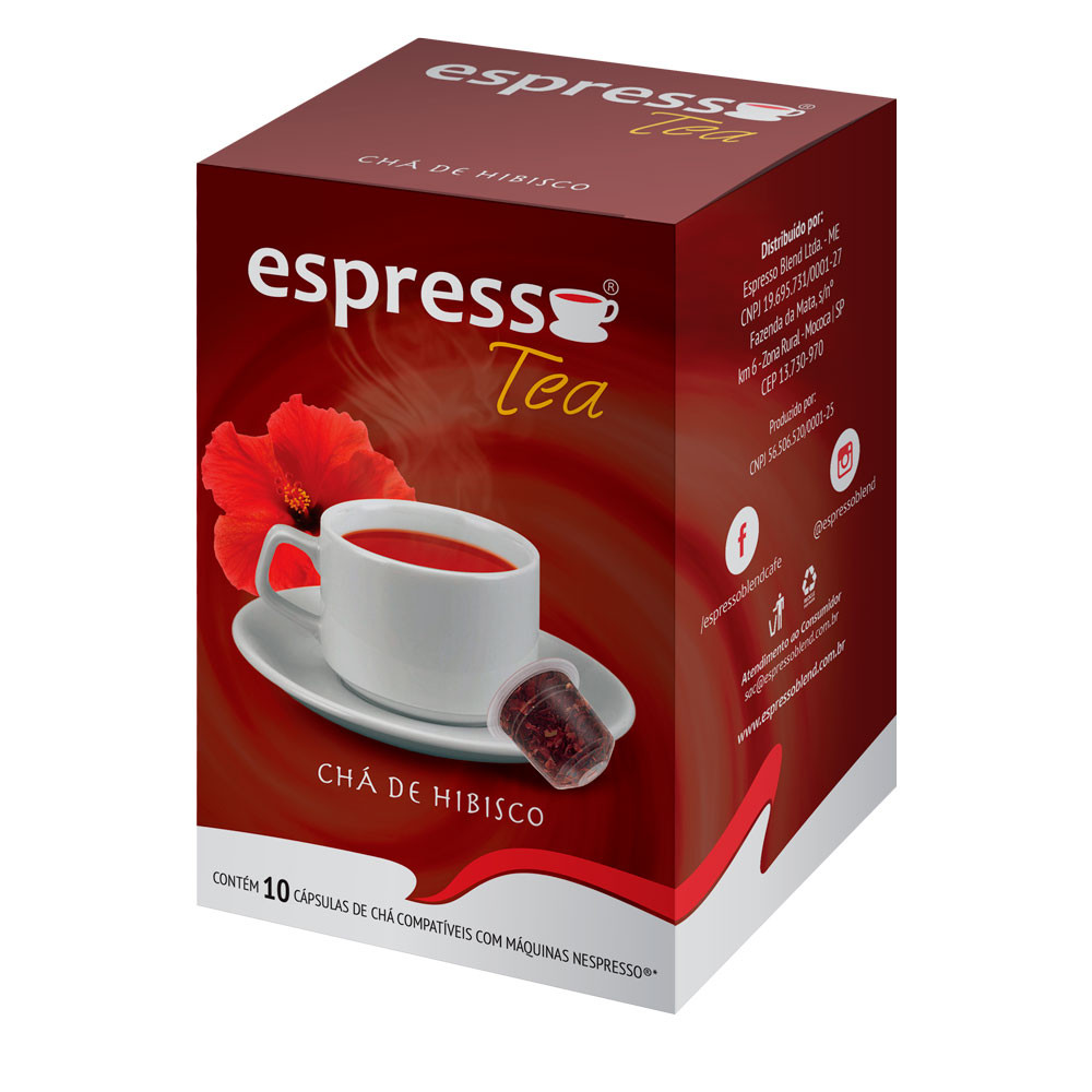Cápsulas de Chá Espresso Tea Hibisco - Compatíveis com Nespresso® - 10 un.