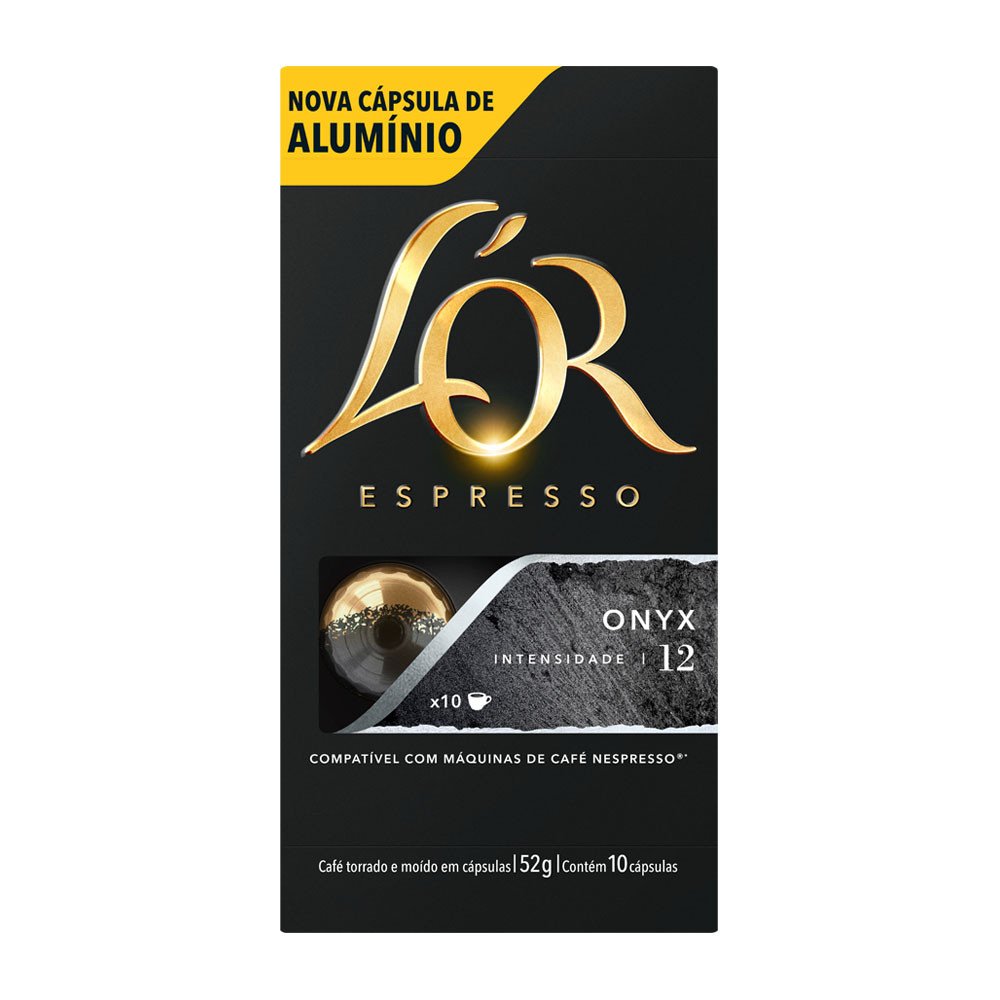 Cápsulas de Café L'or Onyx - Compatíveis com Nespresso® - 10 un.
