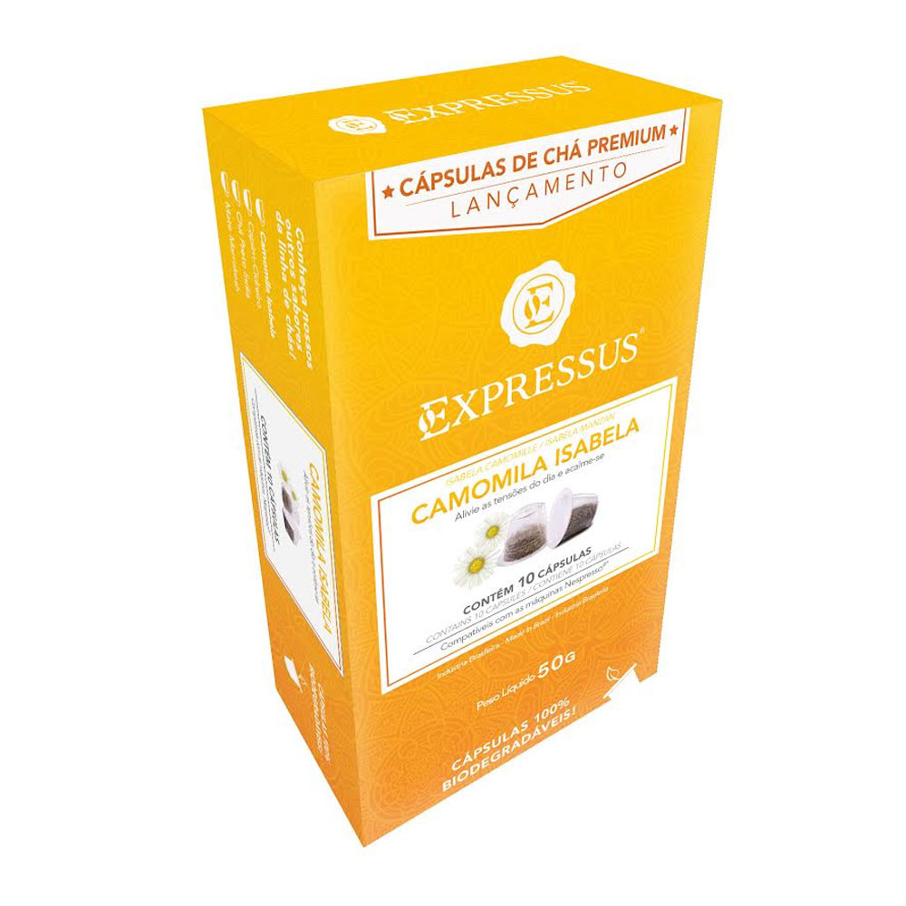 Cápsulas de Chá Expressus Camomila Isabela - Compatíveis com Nespresso® - 10 un.